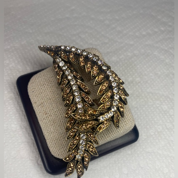 Rare Vintage Marcel Boucher "Le Couturier" LEC Gold Tone Wheat Leaf Brooch #3267 - Picture 9 of 11